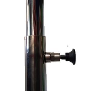 Double clothing rack height adjustment side supports with pin
